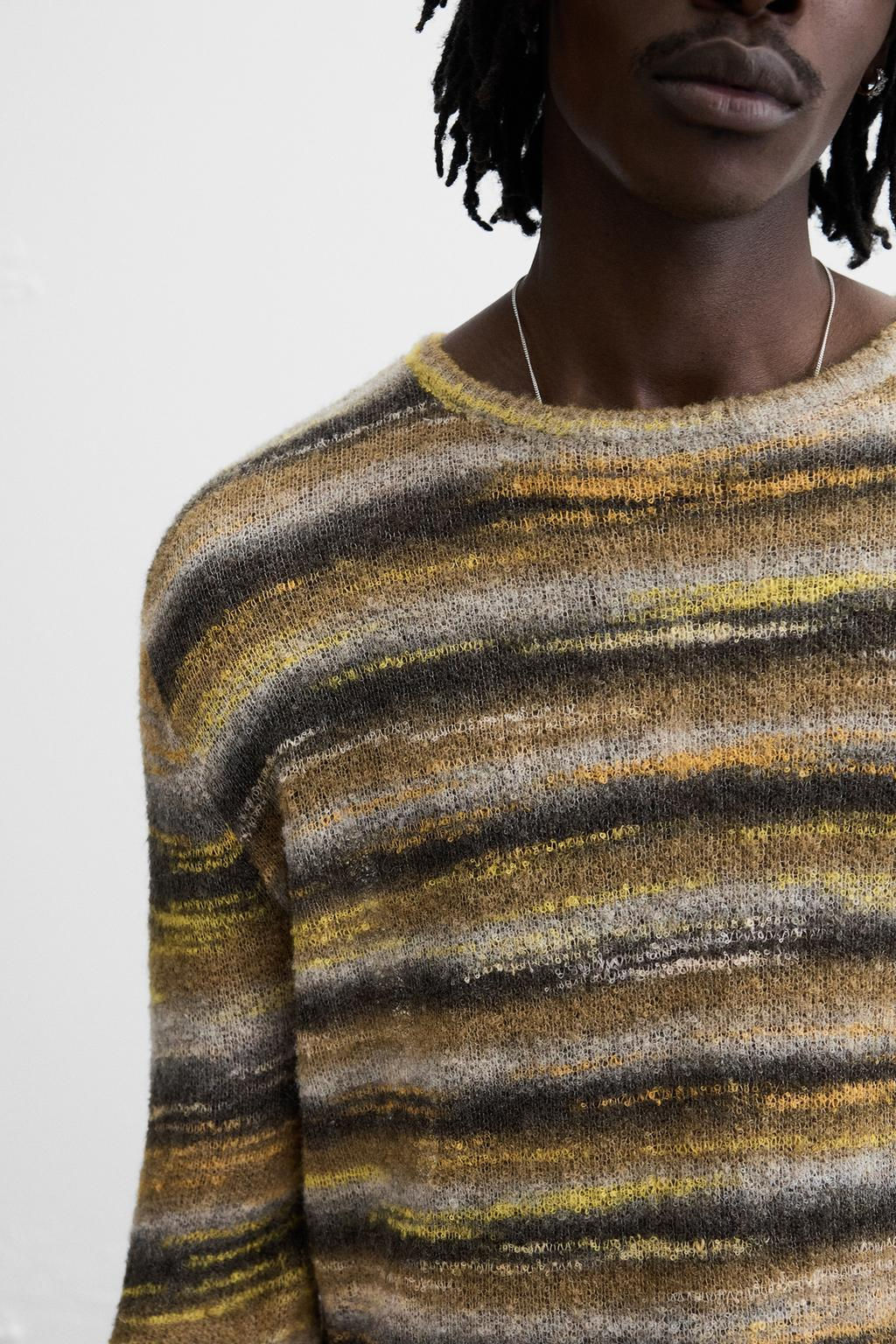 SWEATER WITH IRREGULAR STRIPES - Zara фото 6