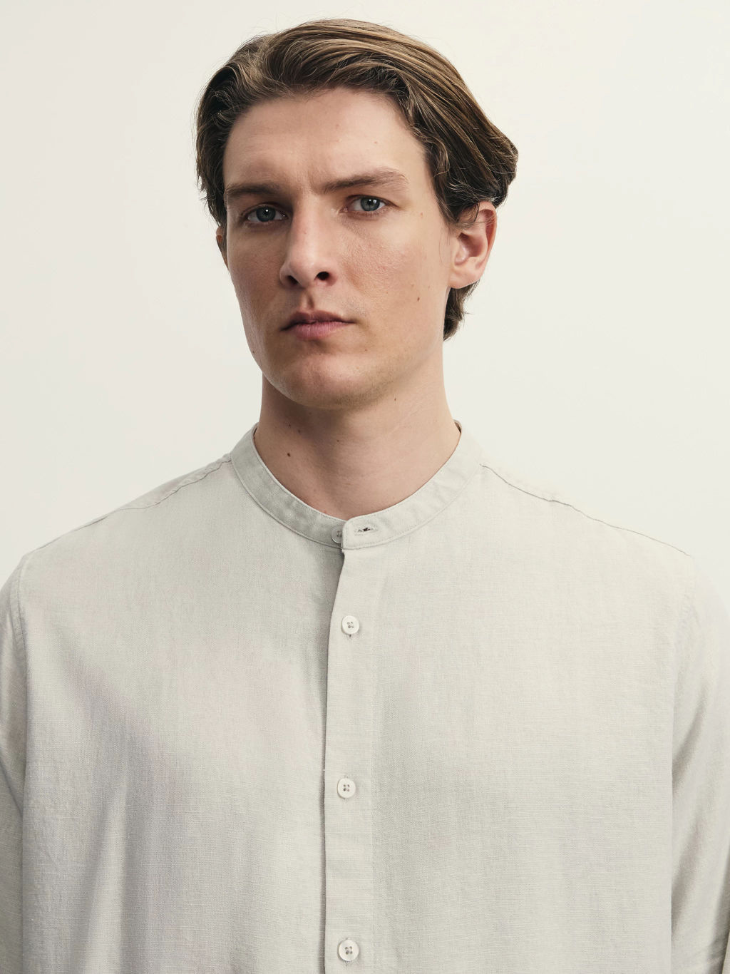 Рубашка regular fit со льном / Zarina  фото 6