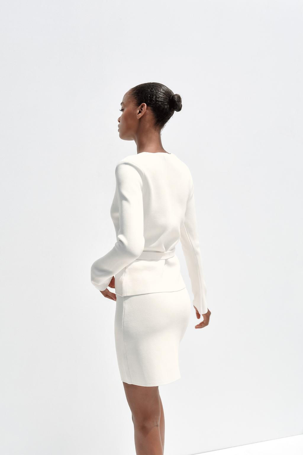 PLAIN KNIT CARDIGAN WITH BELT - Zara фото 14