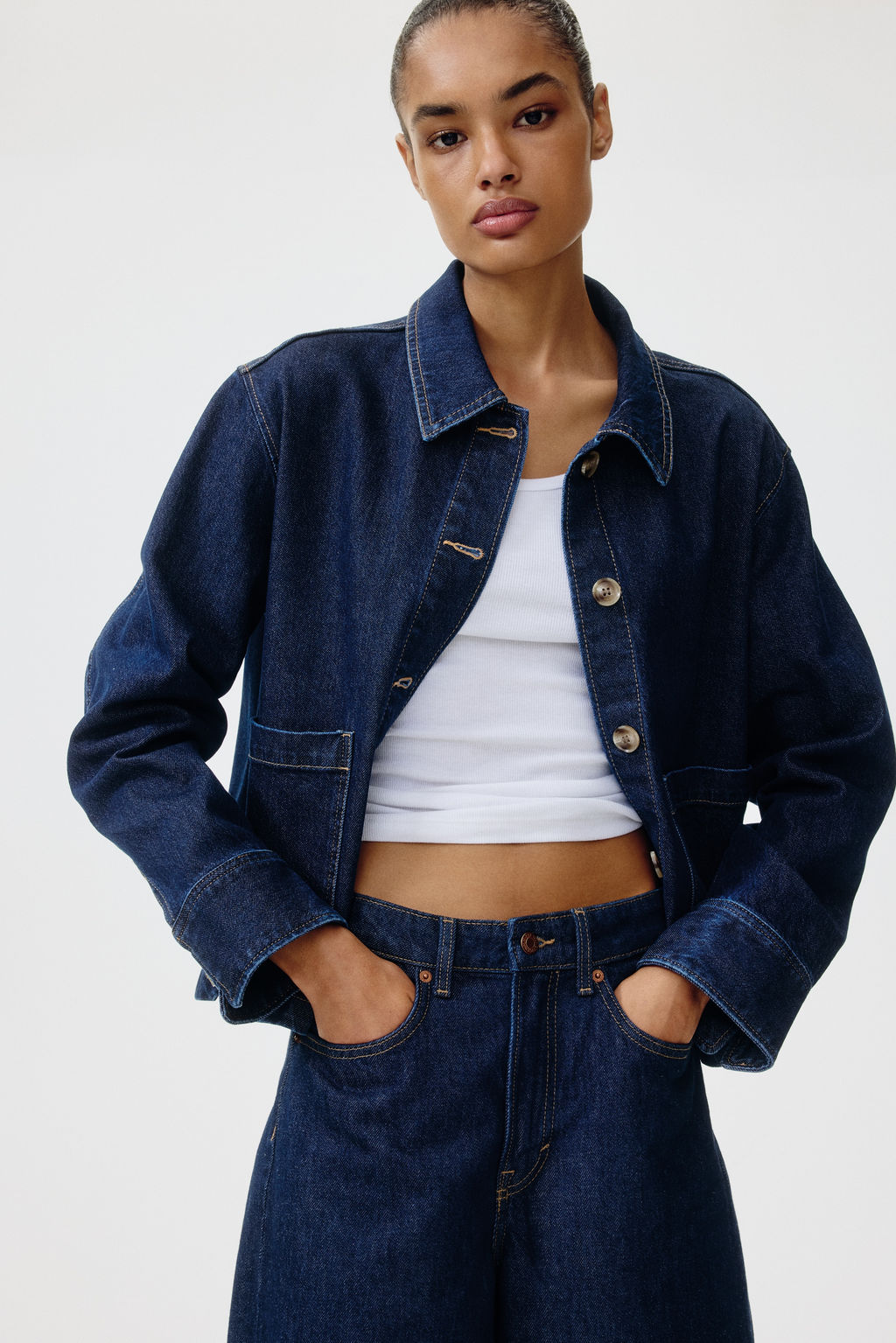 Cazadora en denim de algod?n - H&m фото 6