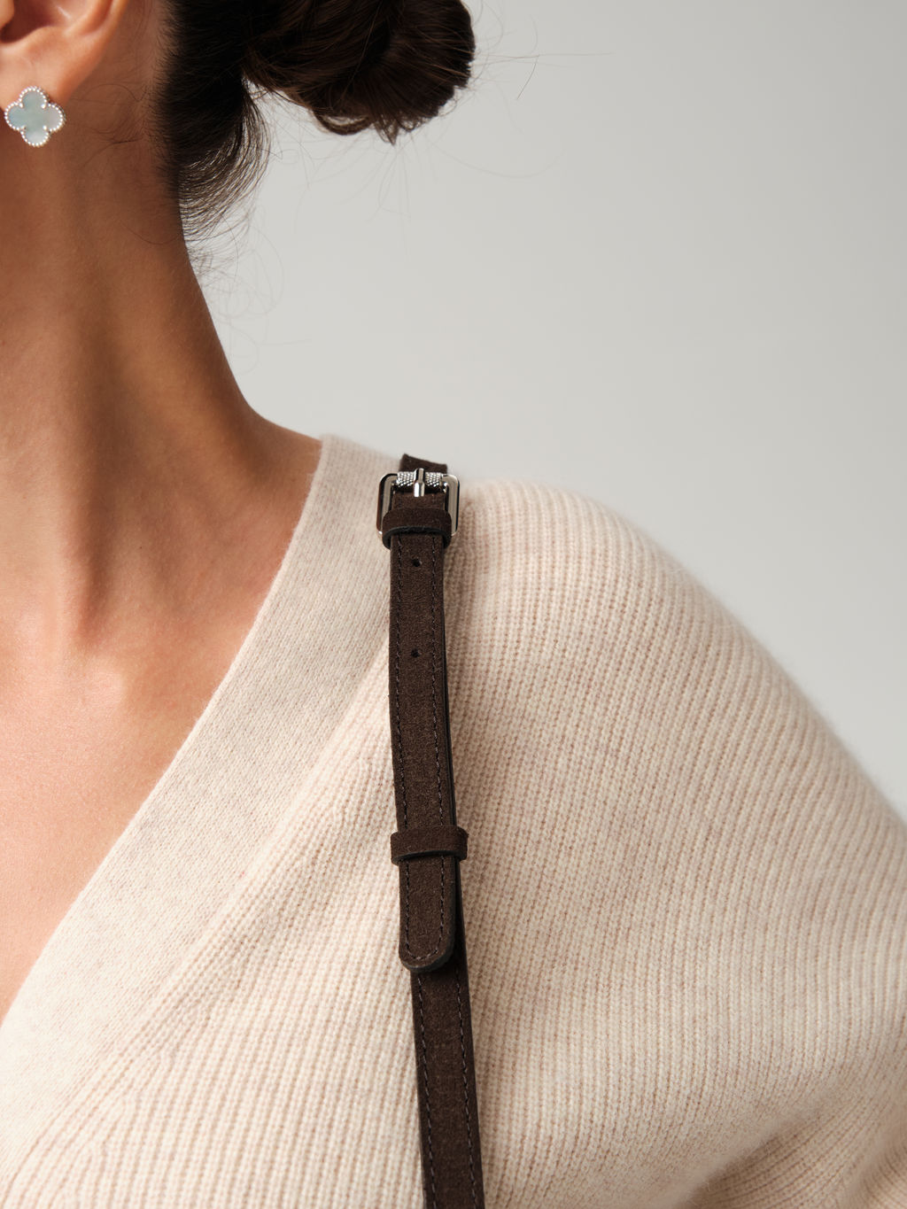 Замшевая сумка Polly DBR 31348 черный каштан фото 9