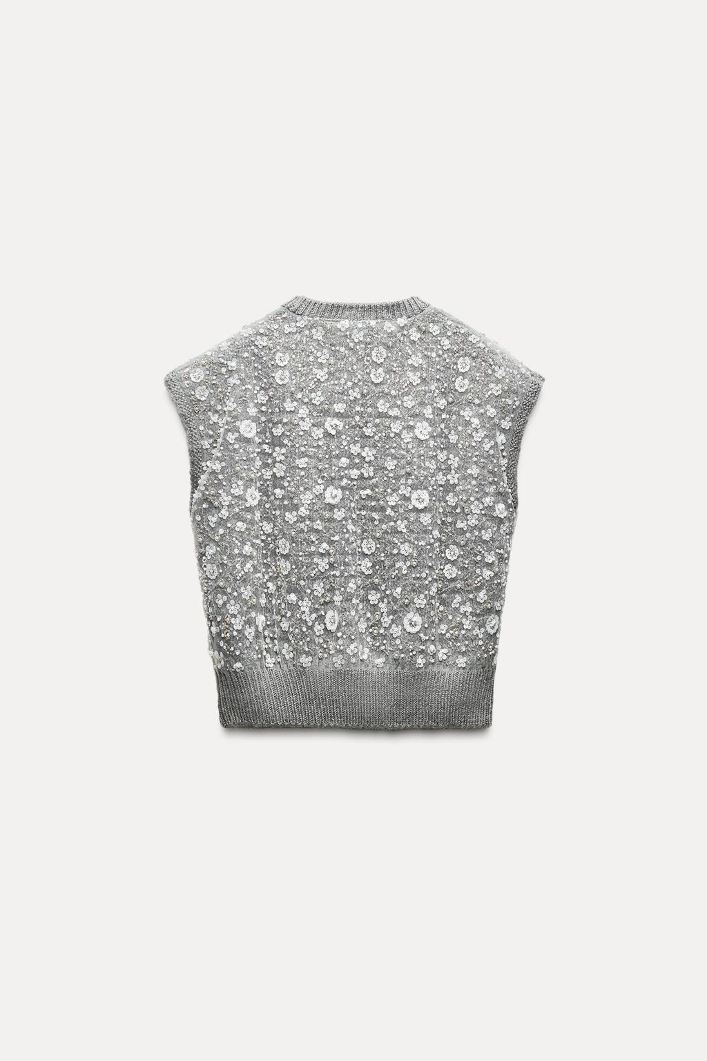 BEADED KNIT VEST - Zara фото 5