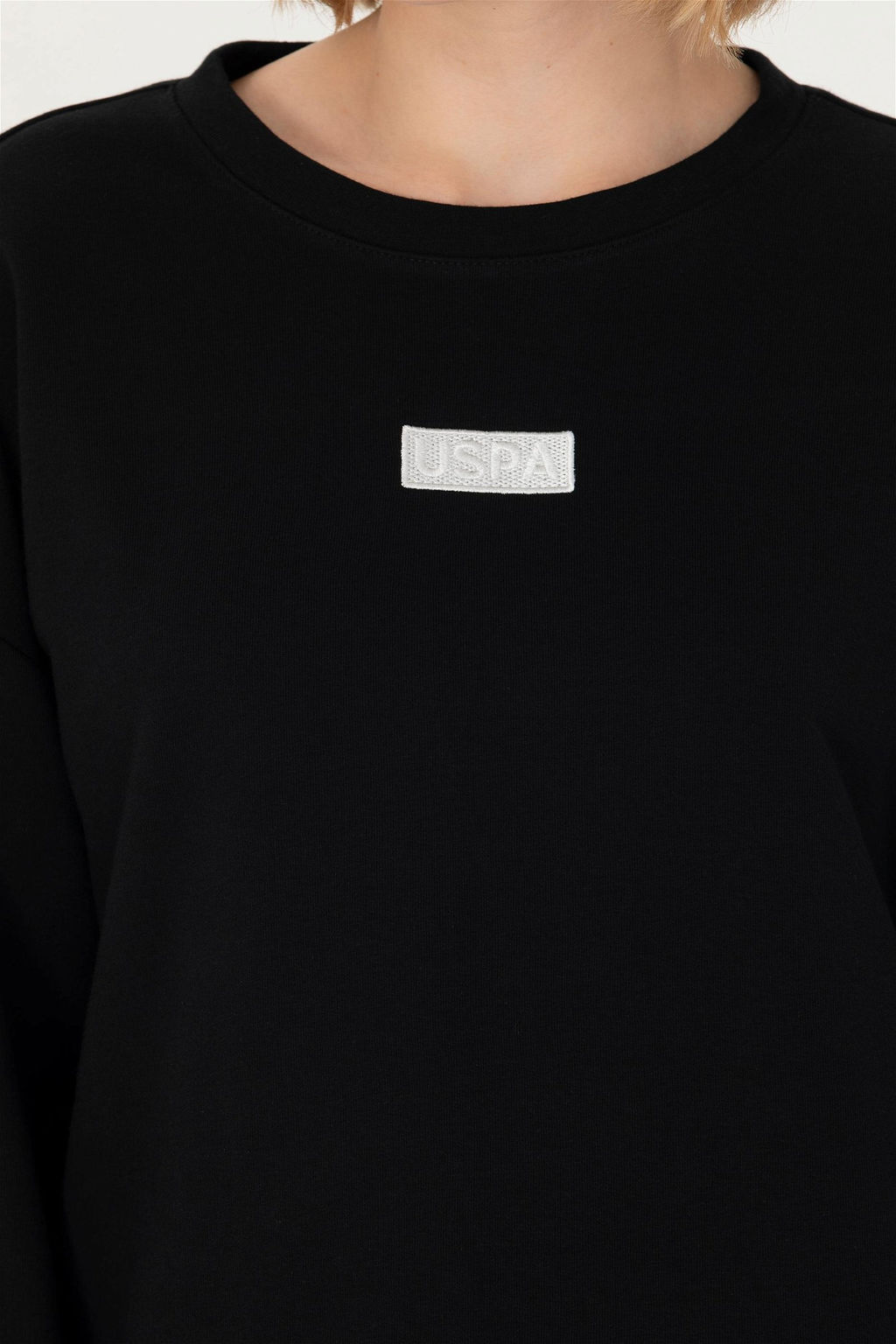 U. S. Polo Assn Женский черный базовый свитшот с круглым вырезом - U.s. polo assn фото 7