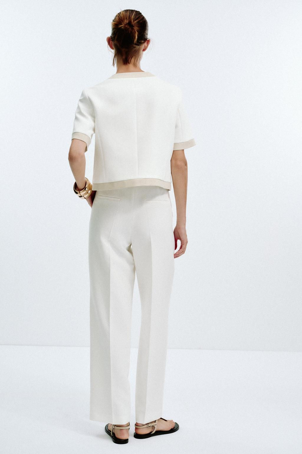 CONTRAST SHORT SLEEVE BLAZER - Zara фото 13