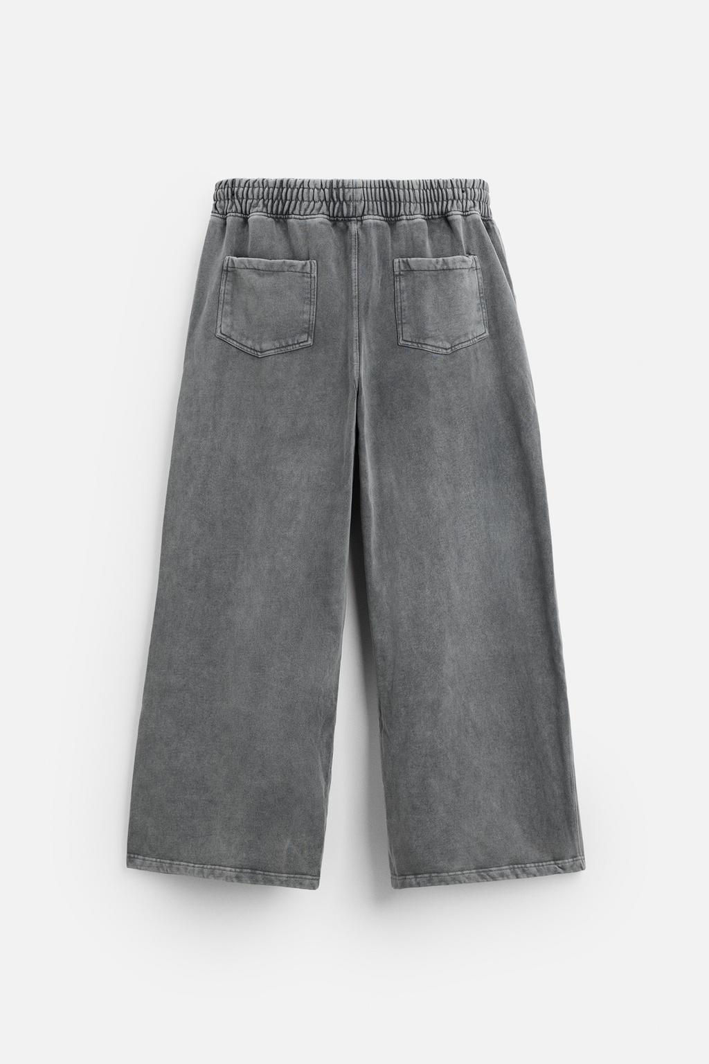 WASHED WIDE-LEG JOGGERS - Zara фото 7