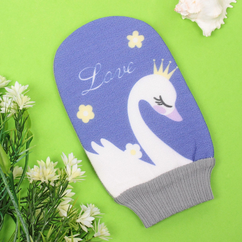 Цена за 2шт. Мочалка-варежка для тела детская "Water Magic - Принцесса", цвет сиреневый, 24,5*14 см (ZIP пакет)