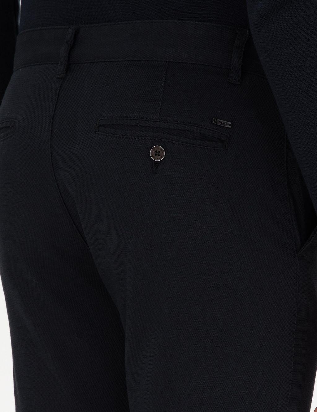 Siyah Slim Fit Kanvas Pantolon