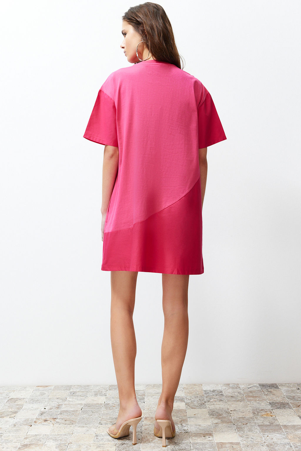 Fusya Dokuma Detayl? A Line Duz Mini Orme Elbise TWOSS24EL00408 - Trendyolmilla фото 7