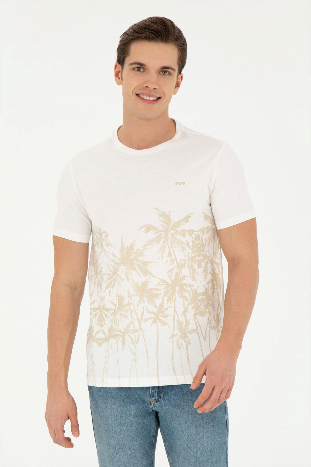 Мужская футболка цвета экрю - U.s. polo assn фото 3