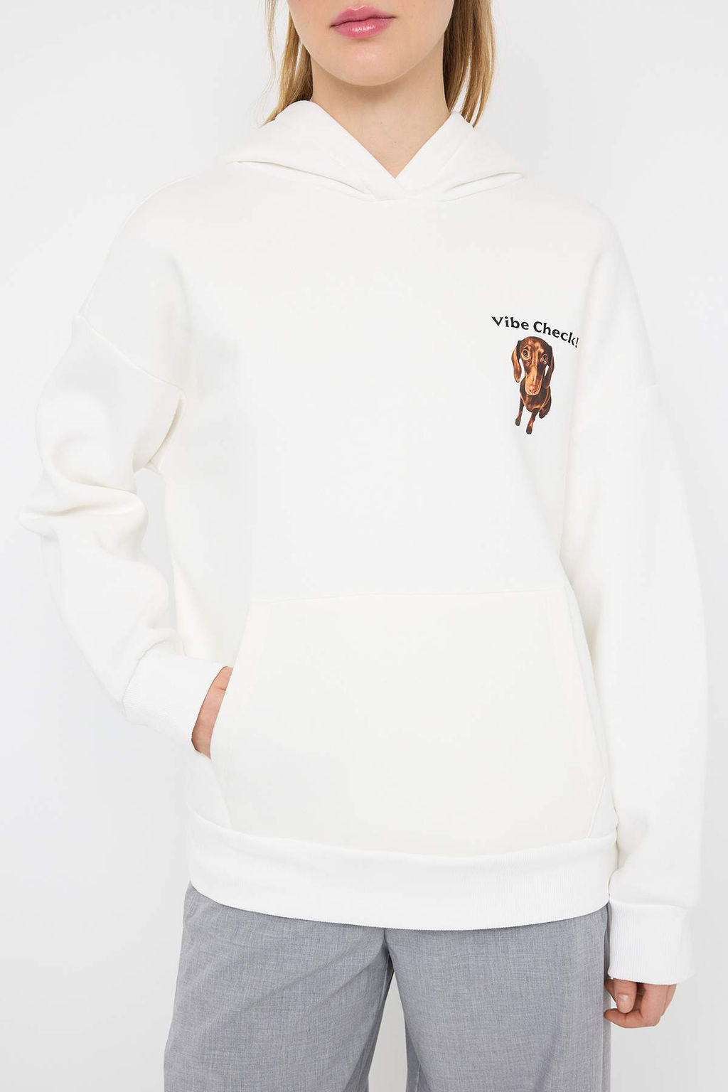 Teen Ekru Orme Sweatshirt TWOAW26SW00058 - Trendyolmilla фото 3