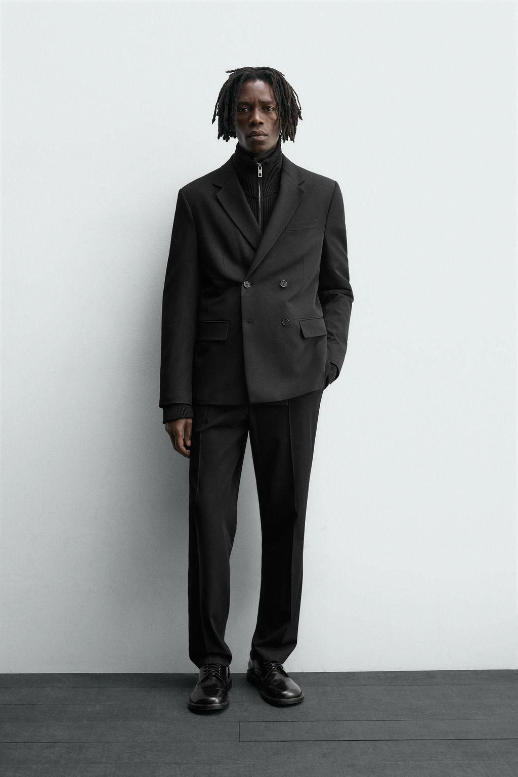COMFORT PLEATED SUIT TROUSERS