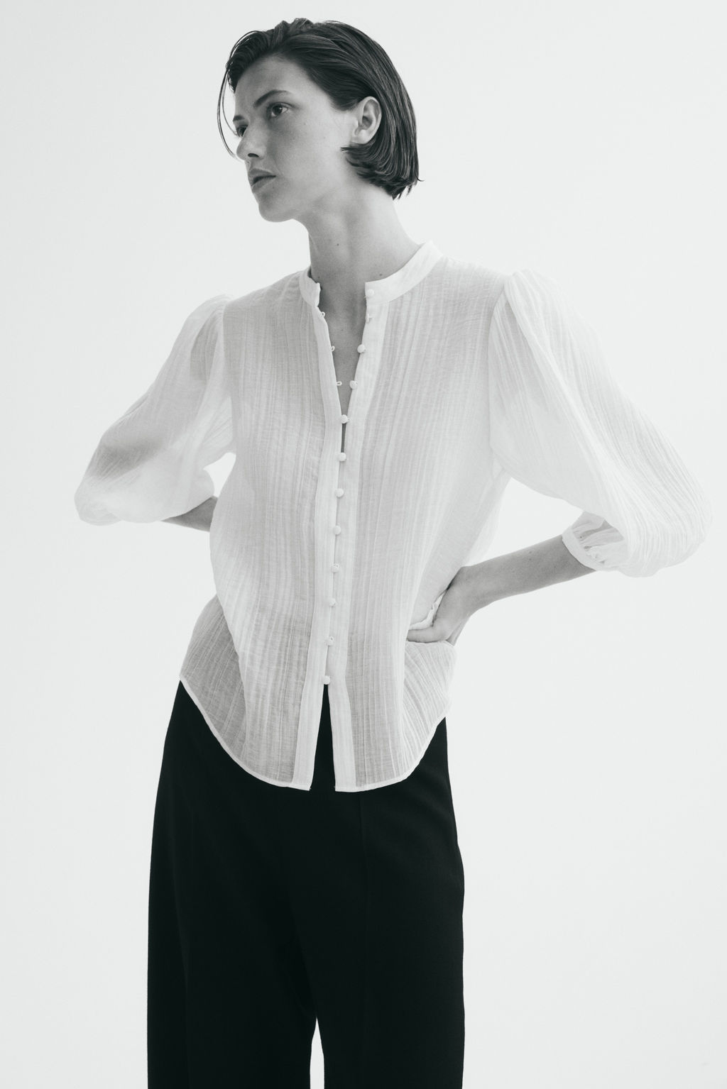 Blusa con mangas globo - H&m фото 3