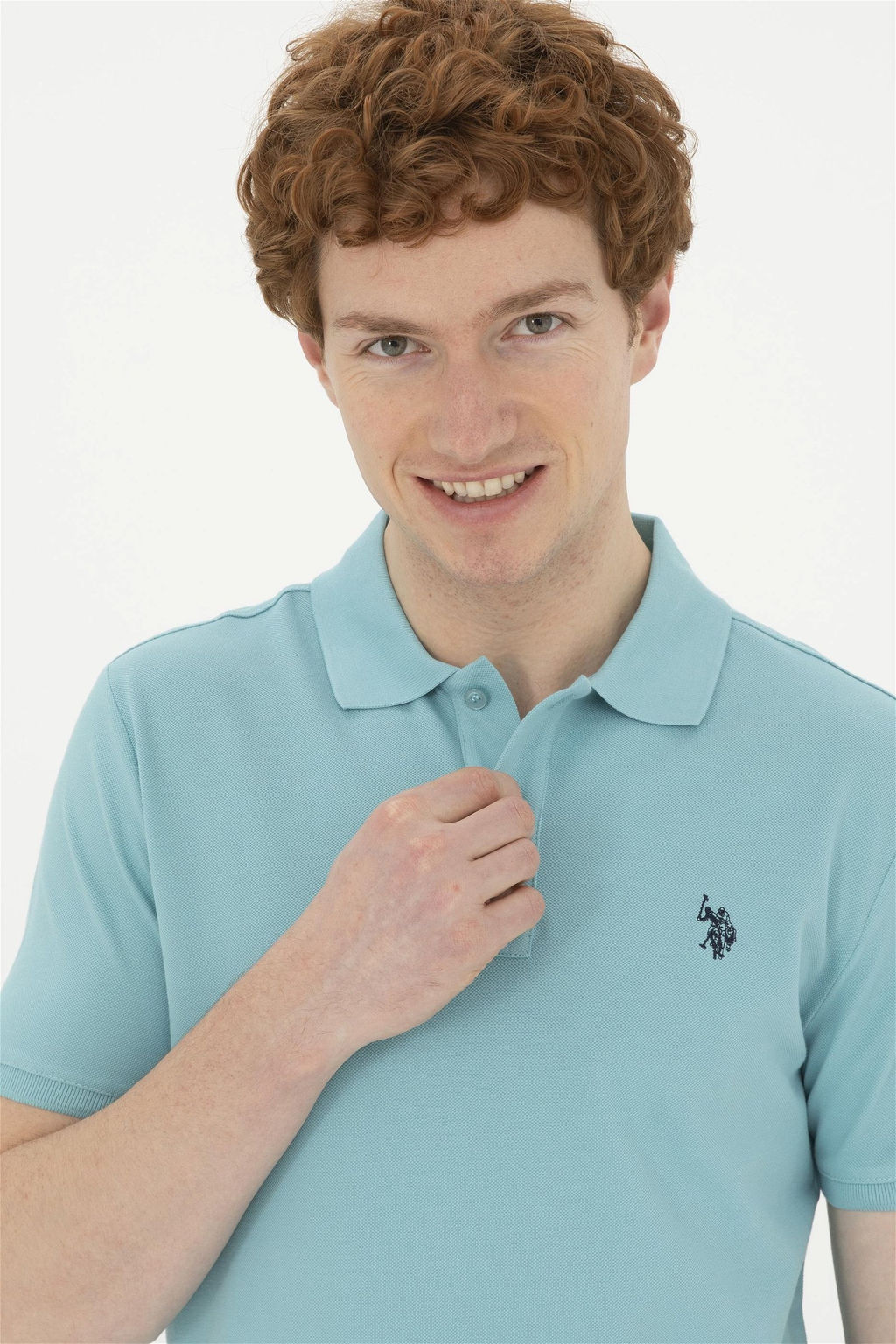 Мужская мятная базовая футболка - U.s. polo assn фото 2