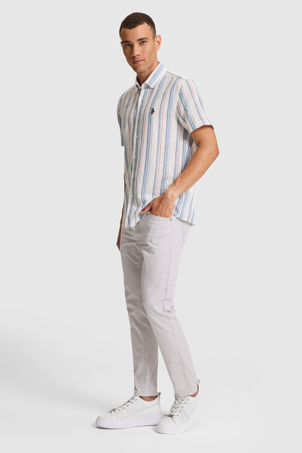 Erkek A__k Gri Kanvas / Chino Pantolon - U.s. polo assn фото 3