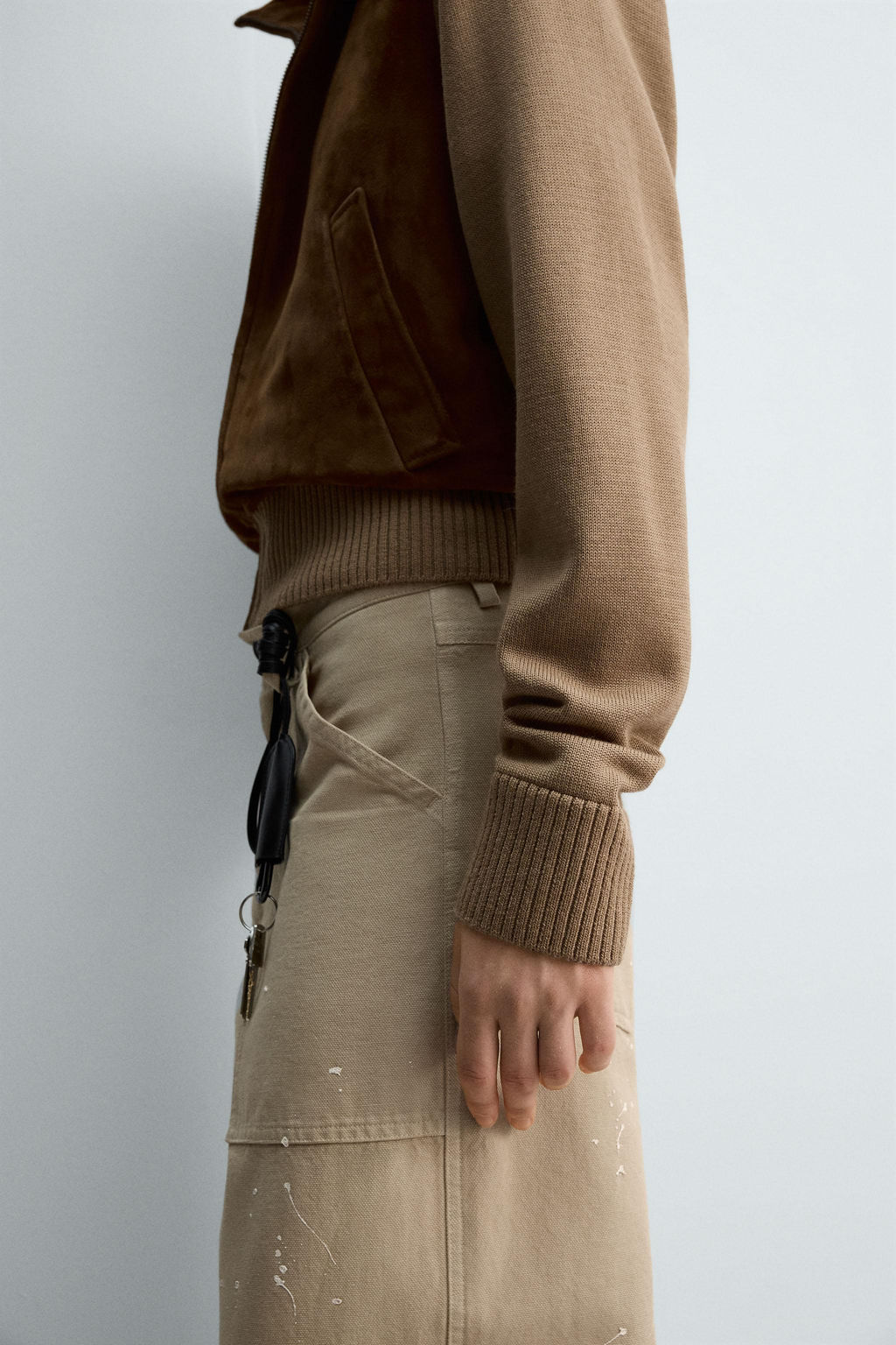 LIMITED EDITION COMBINED LEATHER JACKET - Zara фото 7