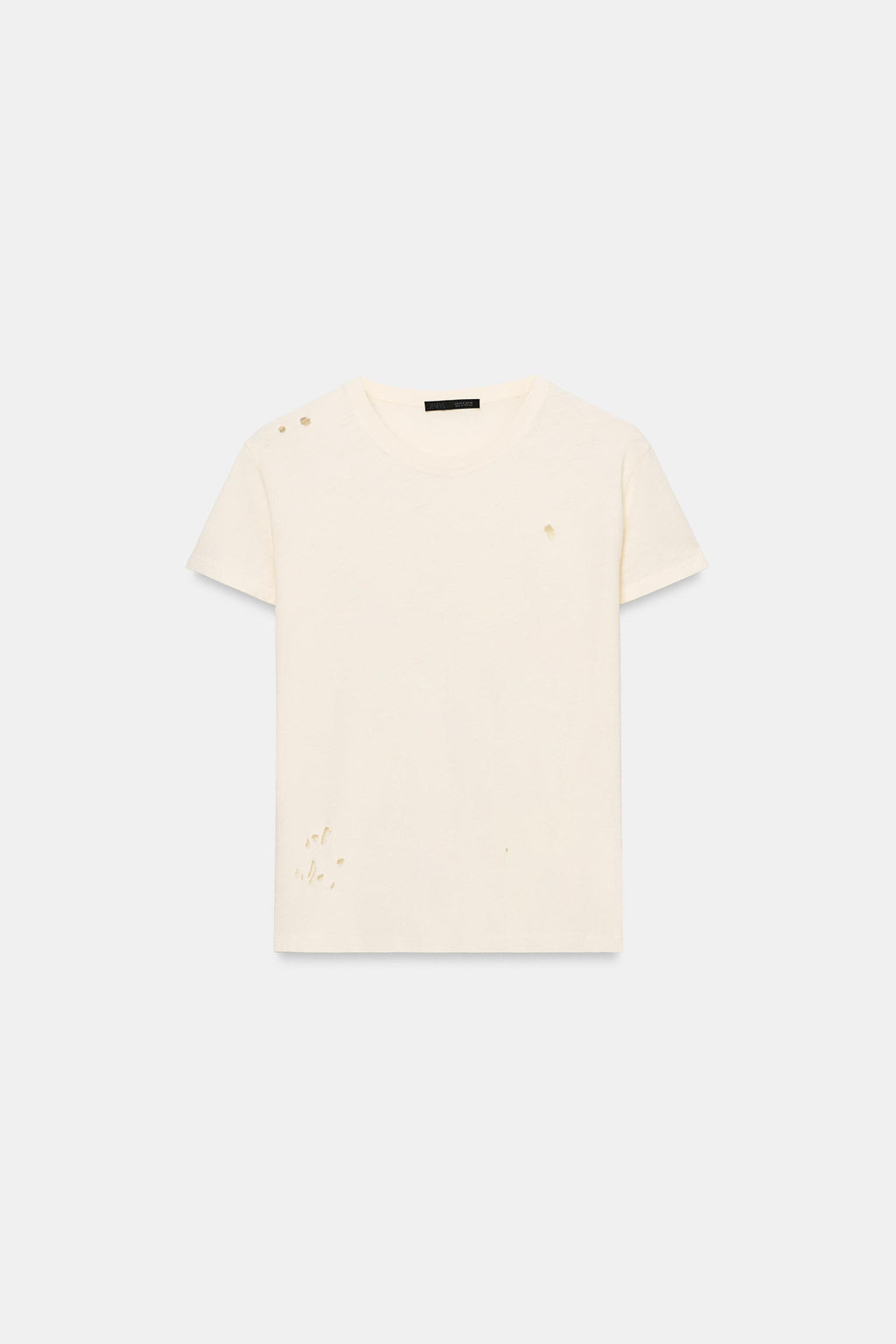 CAMISETA ROTOS MANGA CORTA / Crudo - Zara фото 5