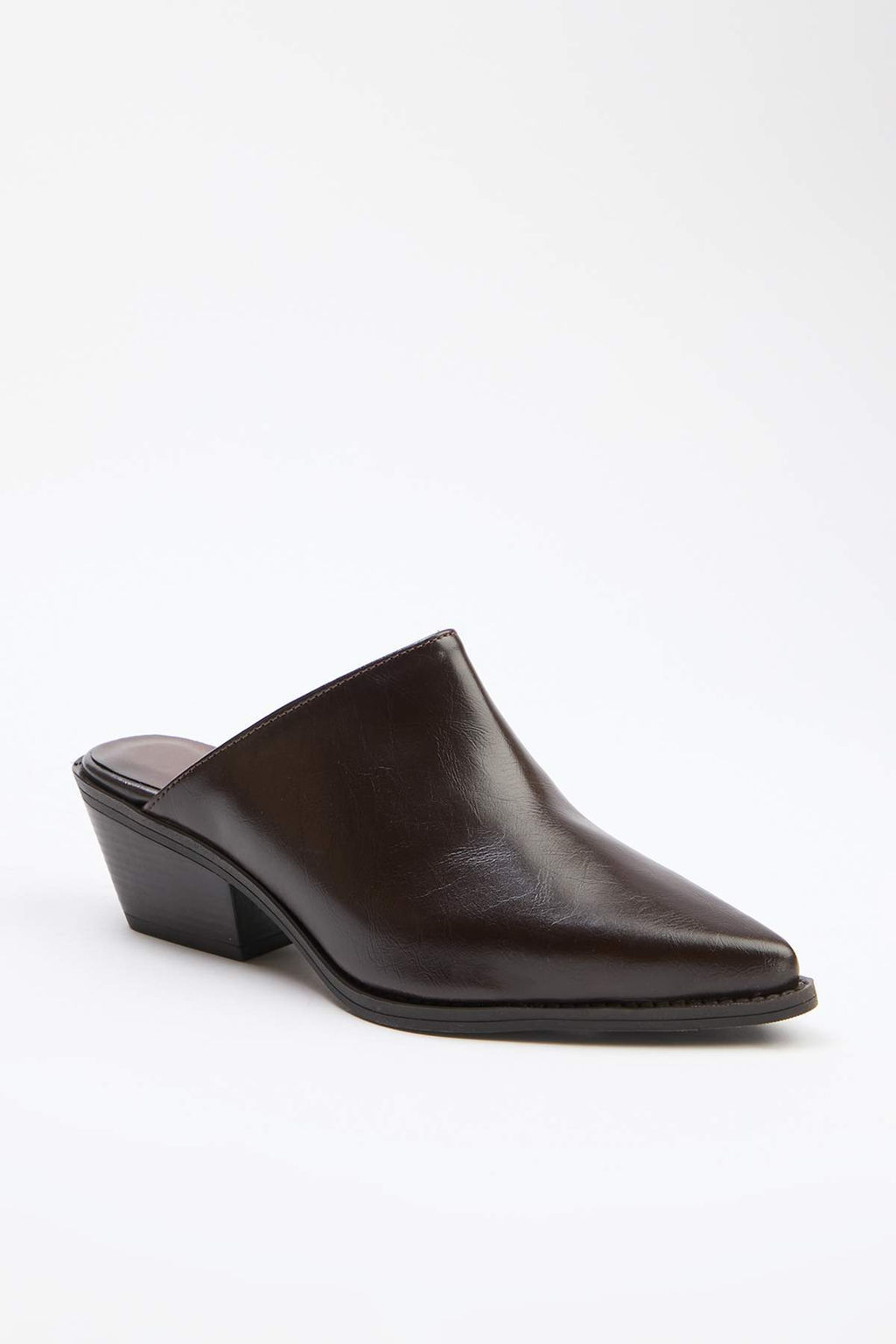 Koyu Kahverengi Suni Deri Klasik Topuklu Ayakkab? TAKSS26TO00056 - Trendyolmilla фото 4