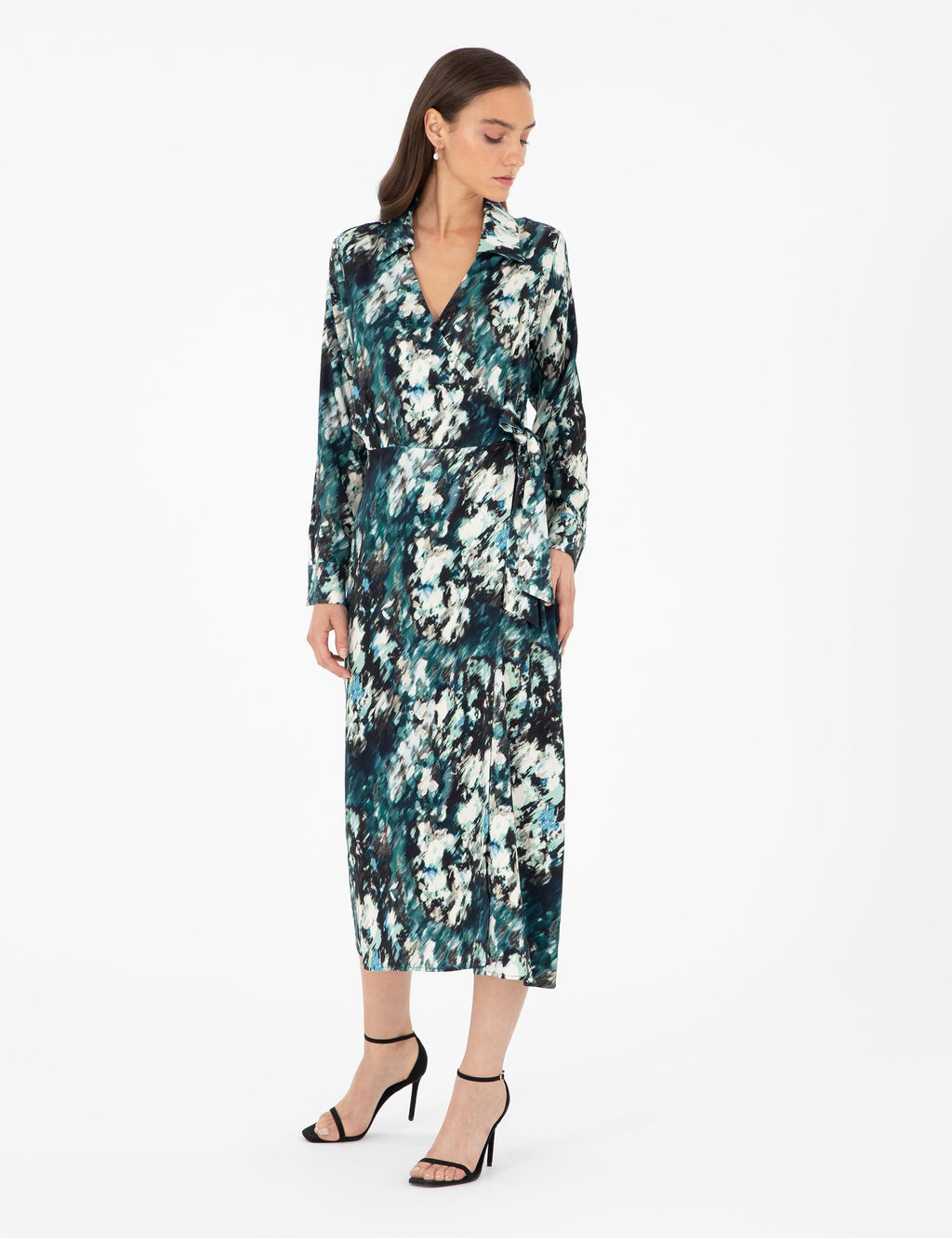 Koyu Ye_il Comfort Fit Dokuma Elbise - Pierre cardin фото 3