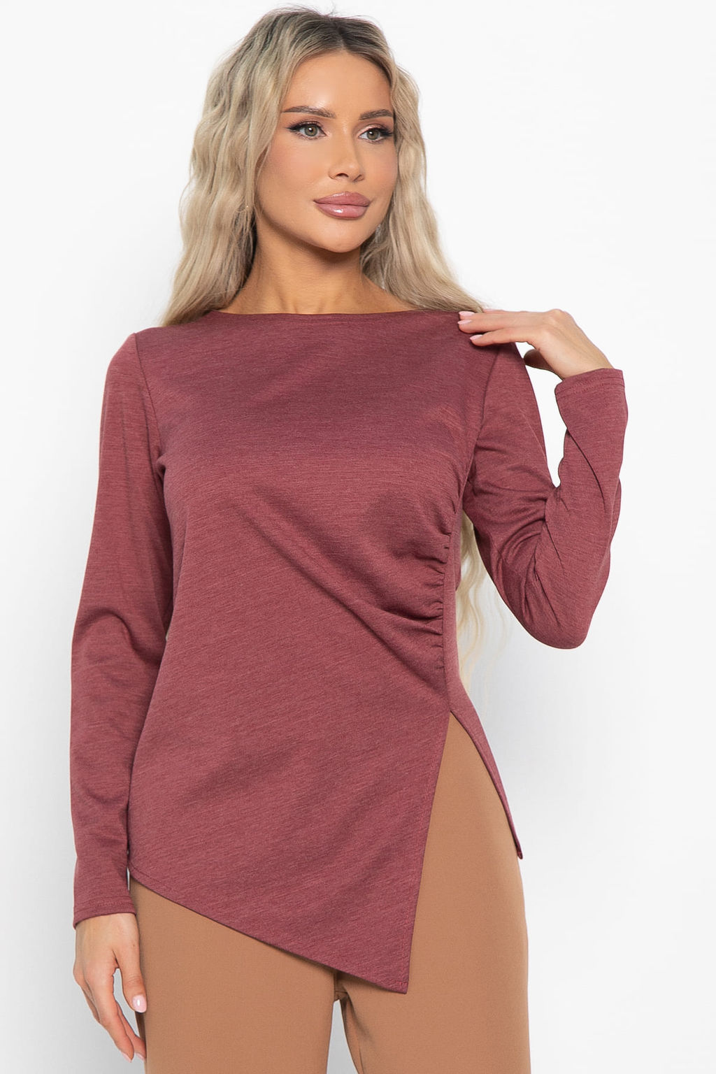 Блуза Тильда (бордовая) Б14995-50М