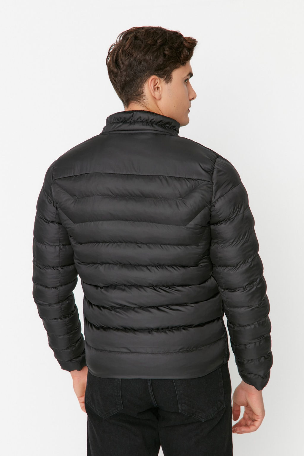 TRENDYOL MAN Tas Regular Fit Dik Yaka Sisme Ruzgara ve Suya Dayan?kl? Mont TMNAW23MO00001 - Trendyolmilla фото 13