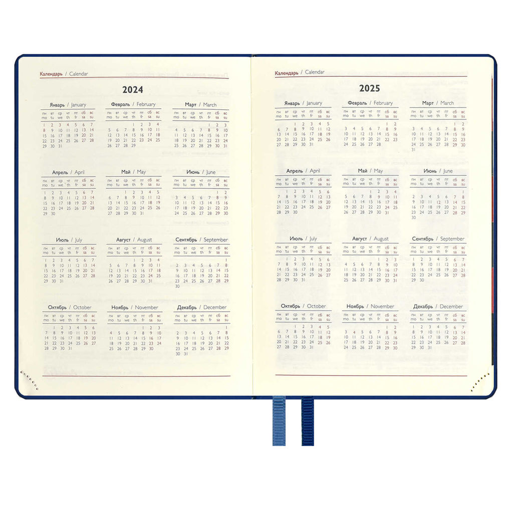 Ежедневник датированный 2024 ESCALADA, А6+, 176 л., арт. 63803/ 15 ТИВОЛЛИ ГЛОСС ГОЛУБОЙ  фото 5