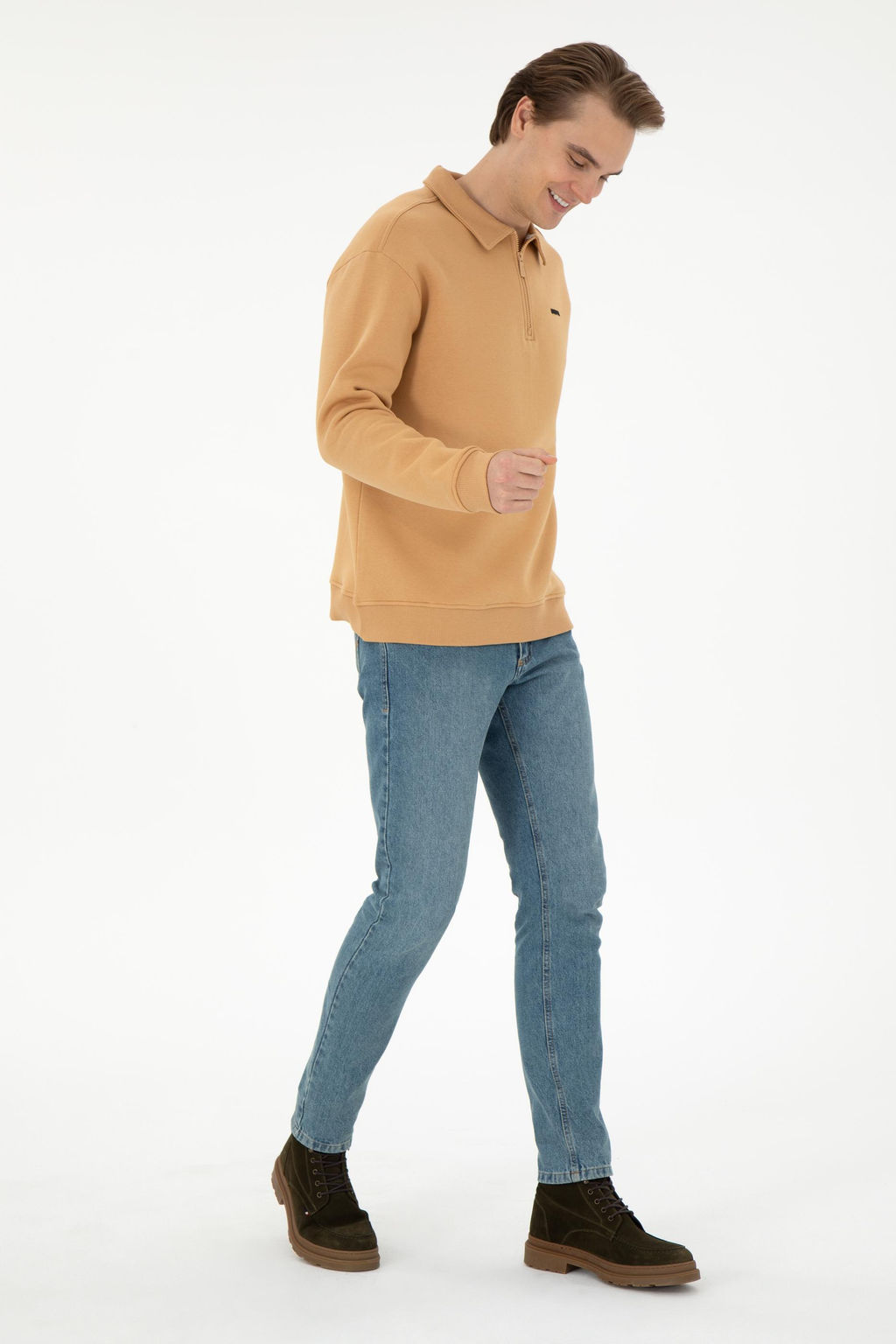 Мужской базовый свитшот Camel Неожиданная скидка в корзине - U.s. polo assn фото 4