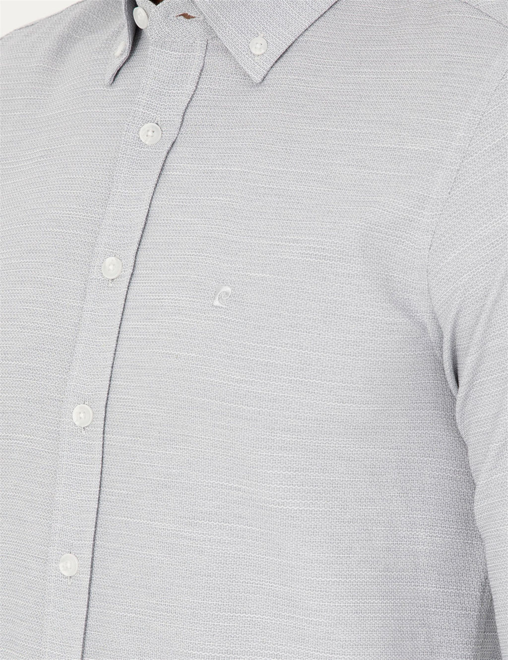 Gri Slim Fit Uzun Kollu G_mlek - Pierre cardin фото 7