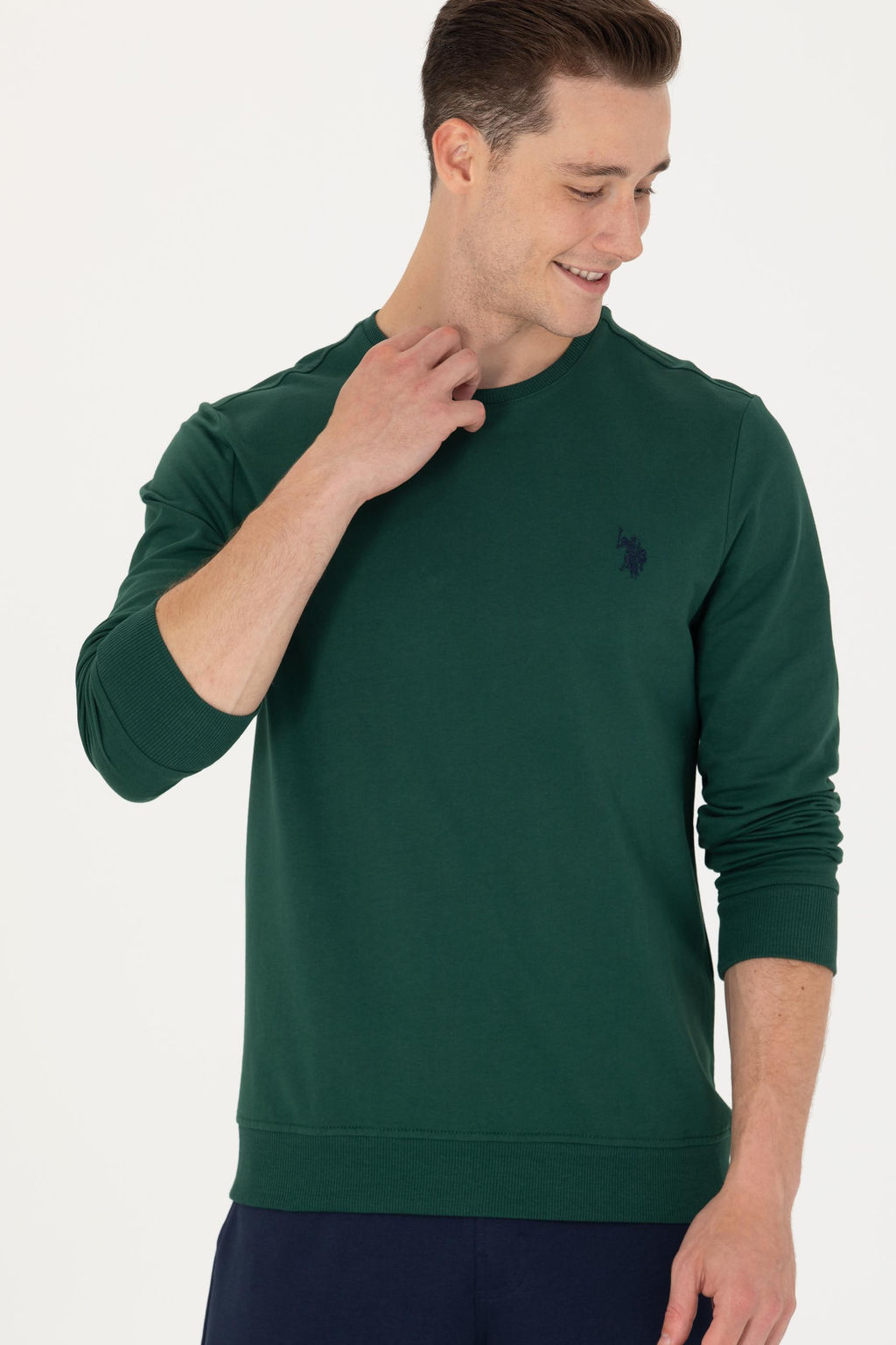 U. S. Polo Assn Мужской зеленый свитшот с круглым вырезом - U.s. polo assn фото 11