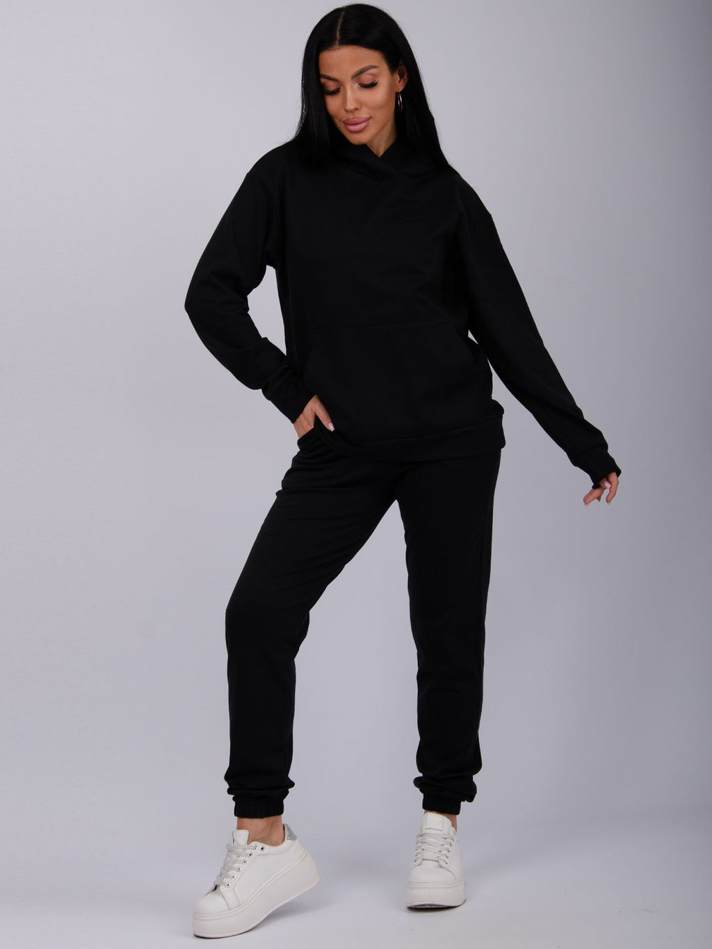 Худи Ханна, футер 2-х нитка начес - Малина фото 13