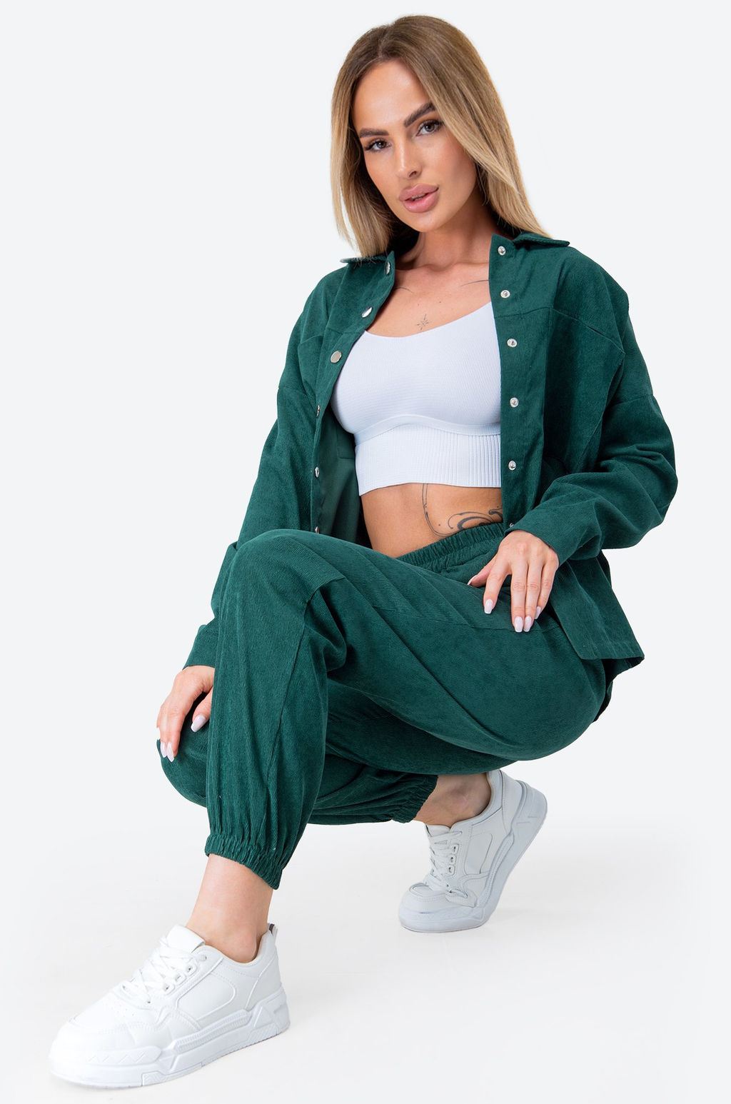 Женский вельветовый костюм с брюками джоггерами Happyfox - Happy fox фото 12