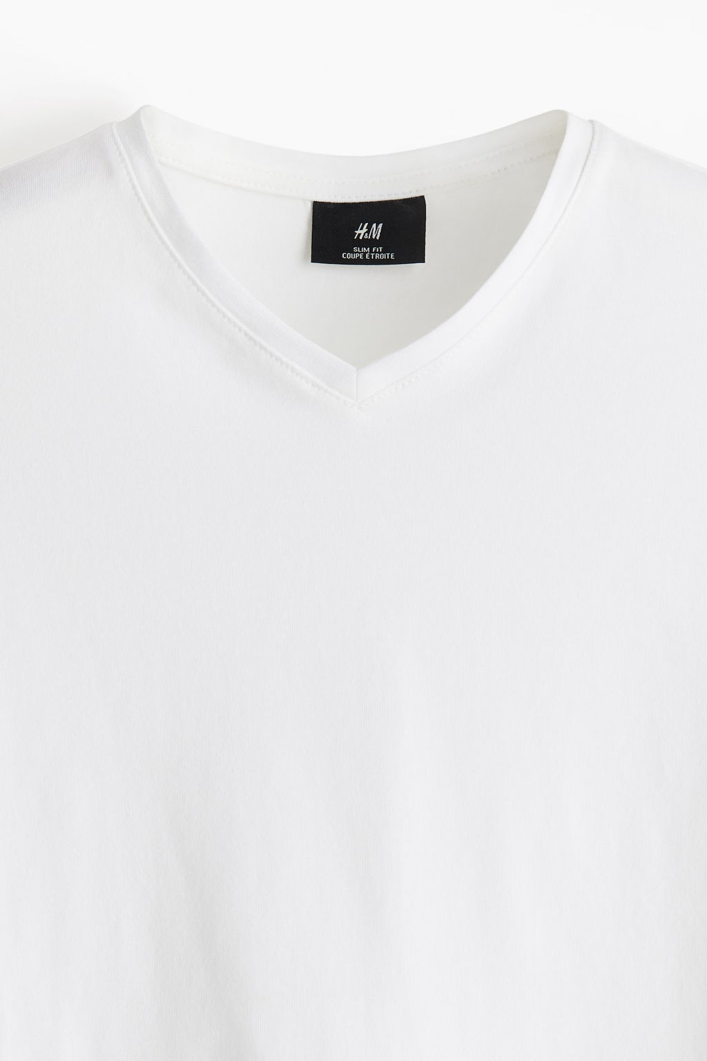 Camiseta con escote de pico Slim Fit - H&m фото 6