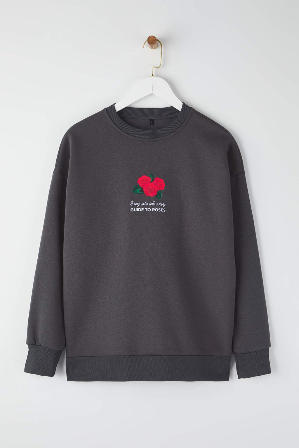 Teen Antrasit Orme Sweatshirt TWOAW26SW00063 - Trendyolmilla фото 7