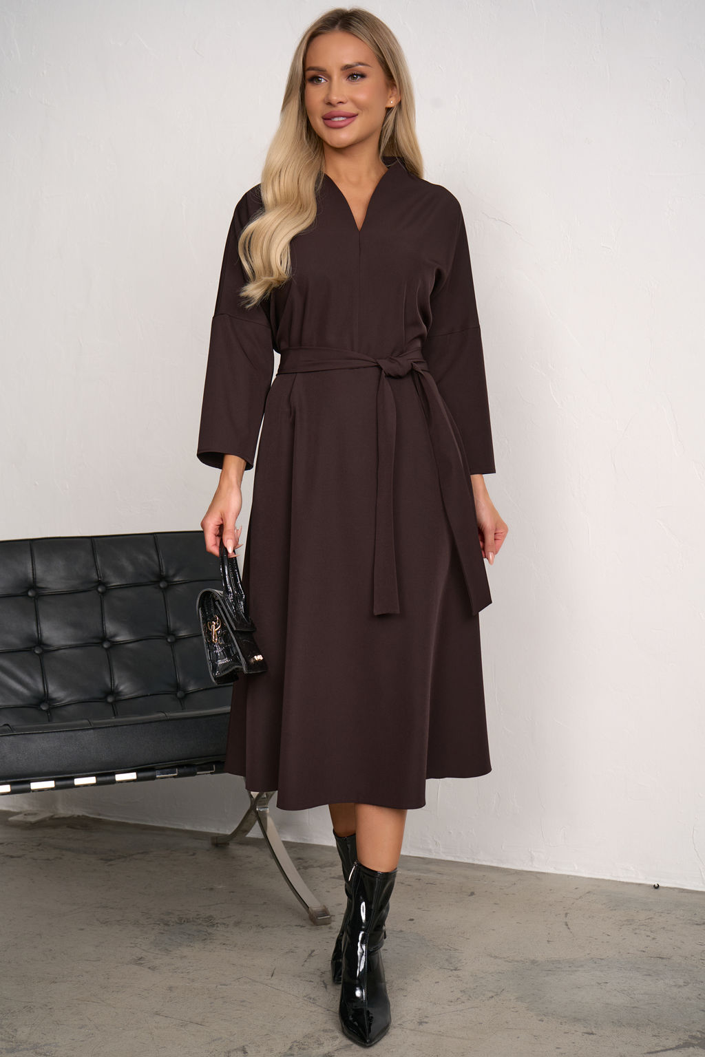 Платье Турин (шоколадный) Р11-1222/4