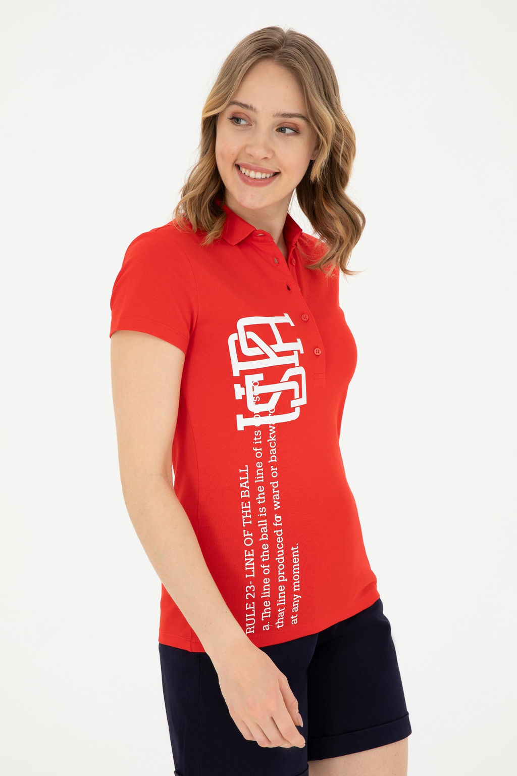 Женская красная футболка - U.s. polo assn фото 10