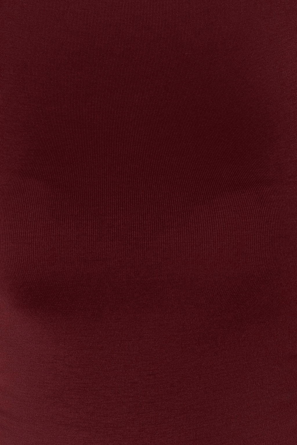 Bordo Dik Yaka Buzgu/Drape Detayl? Fitted/Vucuda Oturan Asimetrik Orme Bluz TWOSS24BZ00534