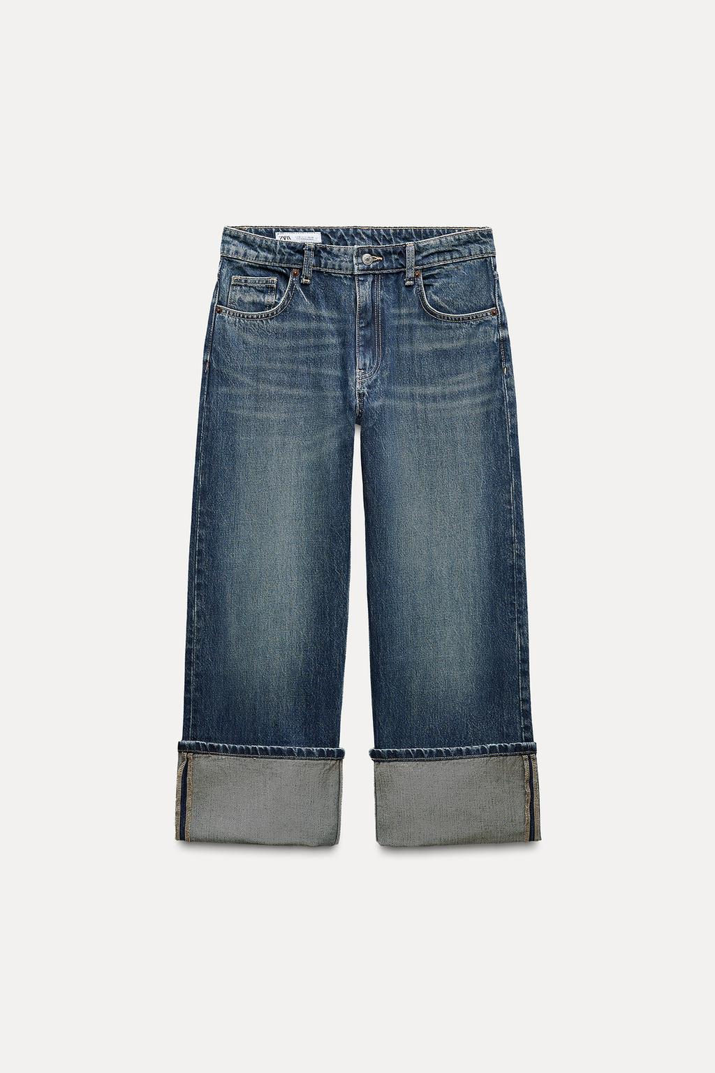 TRF STRAIGHT-LEG MID-RISE JEANS - Zara фото 4
