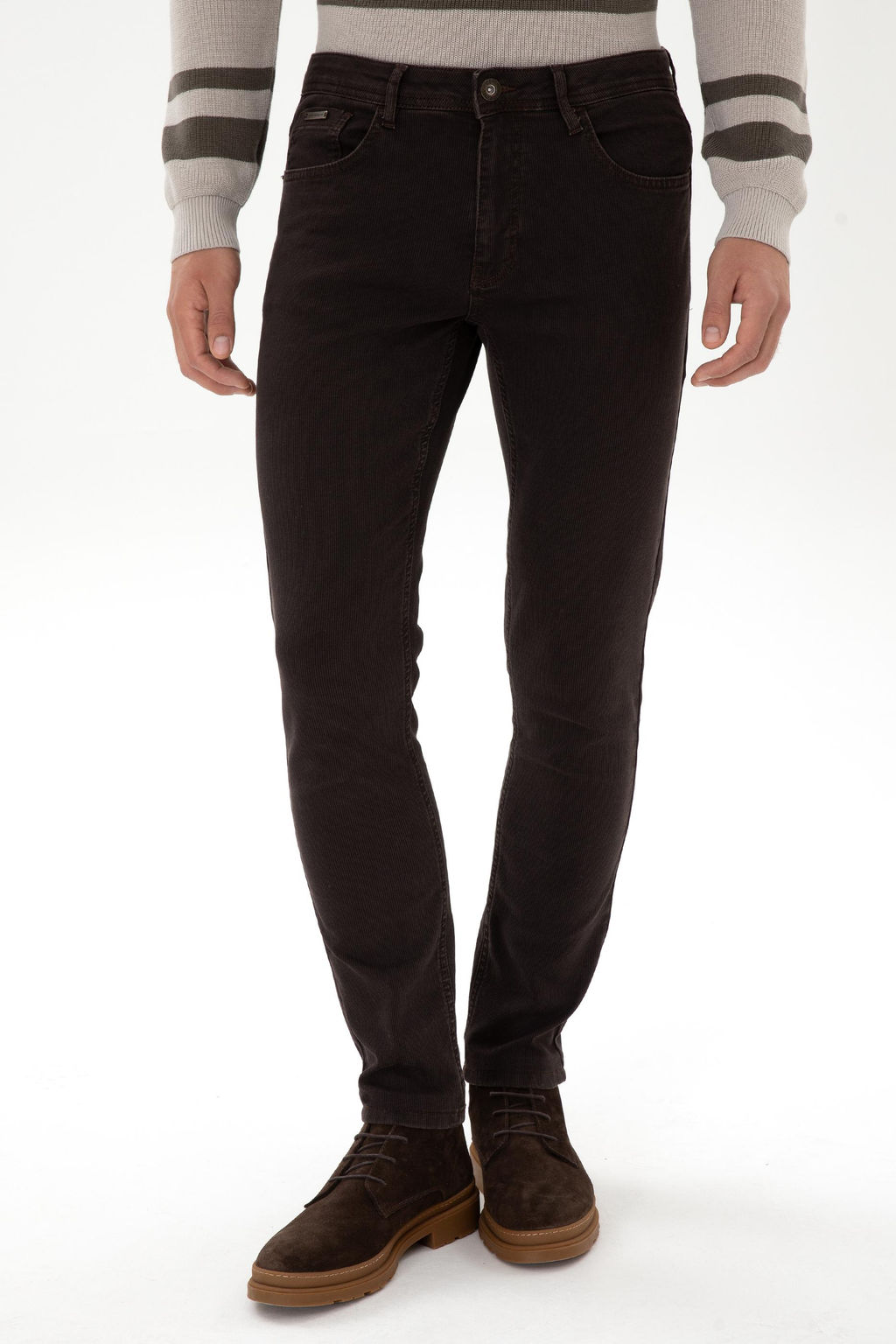 Erkek Koyu Kahverengi Slim Fit Jean Pantolon - U.s. polo assn фото 2
