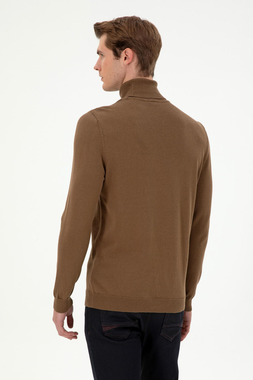 Мужской базовый свитер хаки меланжевого цвета Неожиданная скидка в корзине - U.s. polo assn фото 5