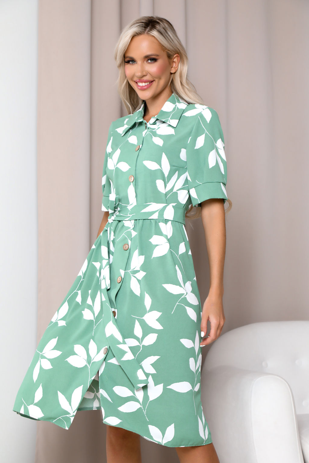 Платье Open Style 6111 зеленый