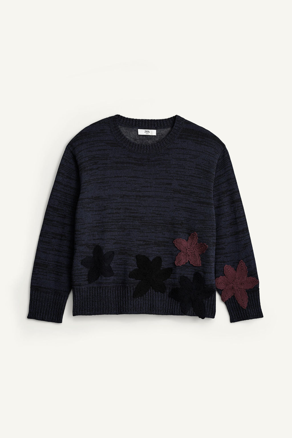 JERSEY RELAXED FIT FLORES / Marino - Zara фото 5