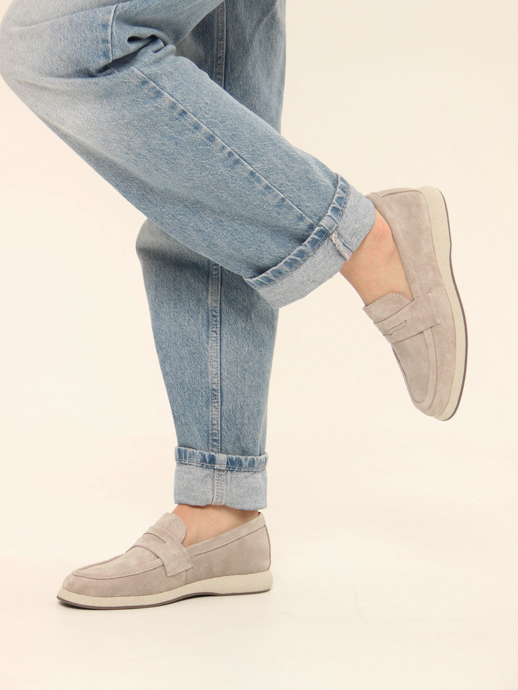 Лоферы EDART 177.1607 be. каменный замша фото 11