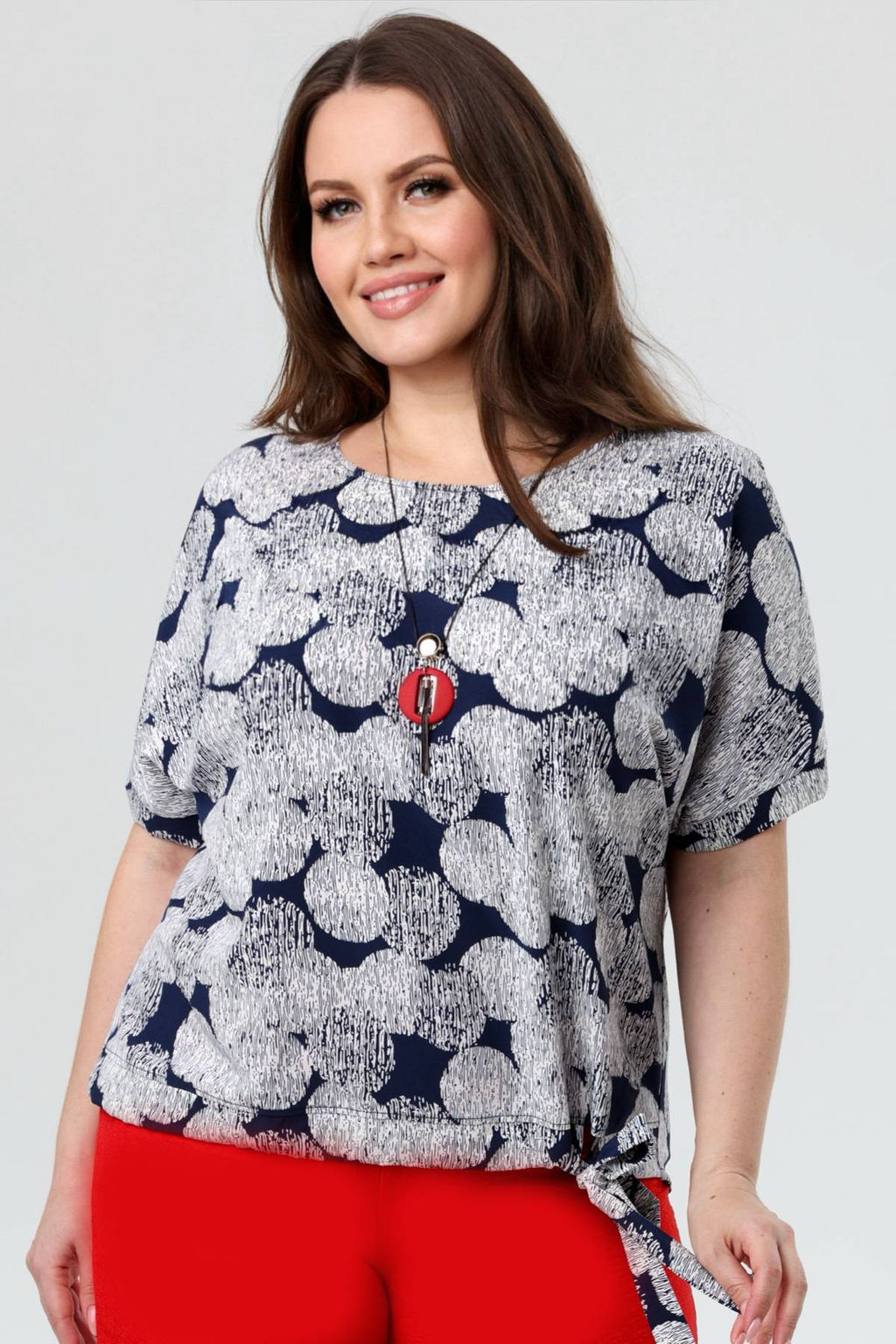 Блуза женская 4262/01/Белый, черный - Rise фото 2