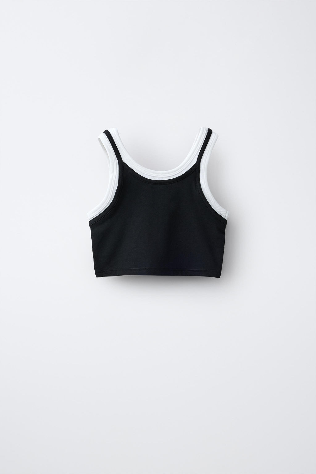 TOP DOBLE CONTRASTE / Negro - Zara фото 2