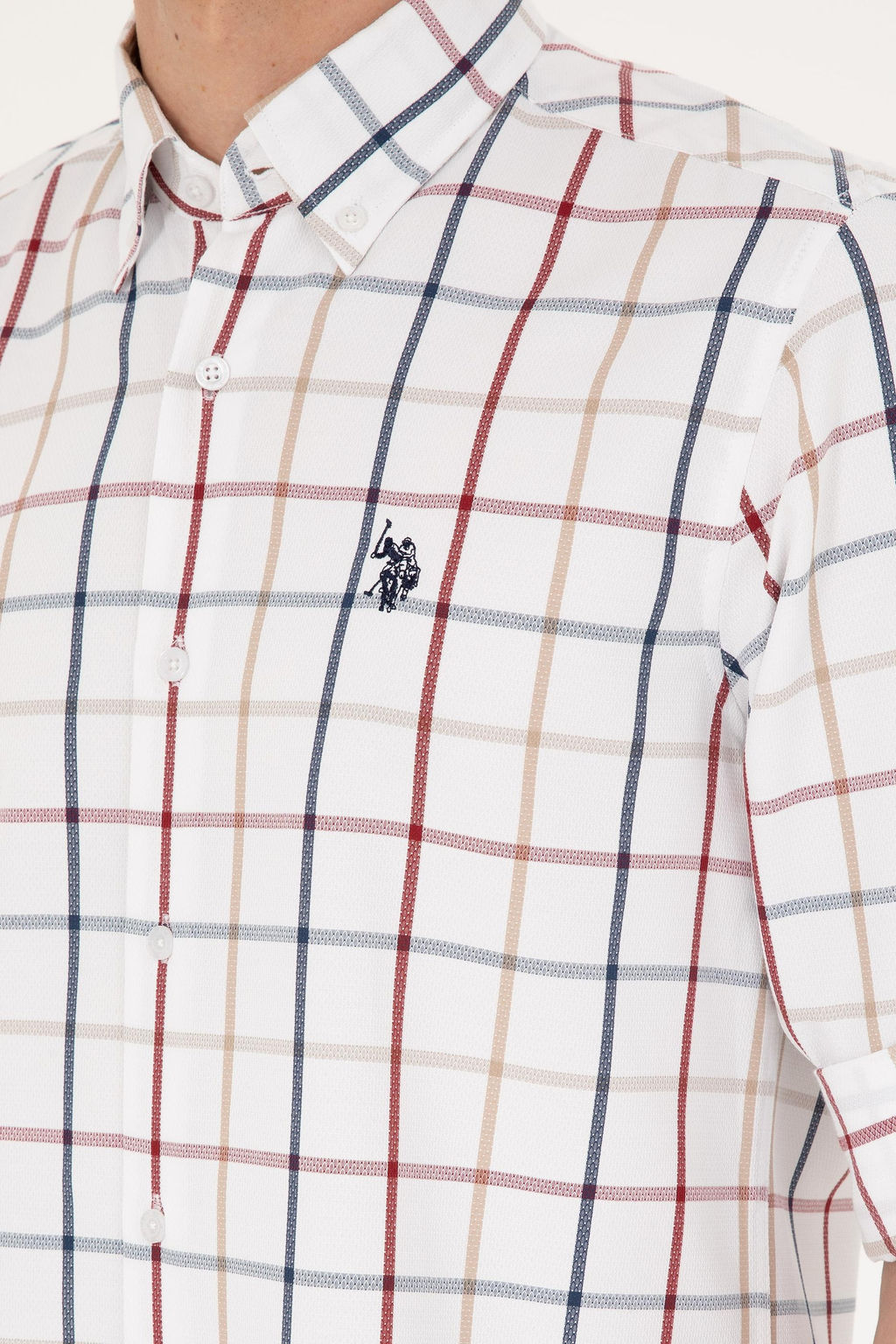 U. S. Polo Assn / Мужская белая рубашка с длинным рукавом - U.s. polo assn фото 7