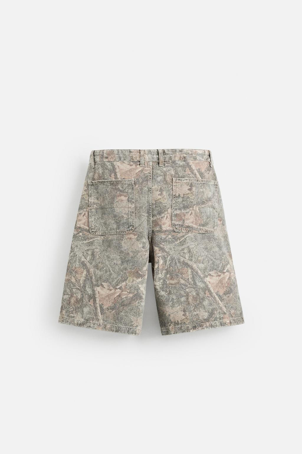 ABSTRACT PRINT RELAXED FIT BERMUDA SHORTS - Zara фото 7