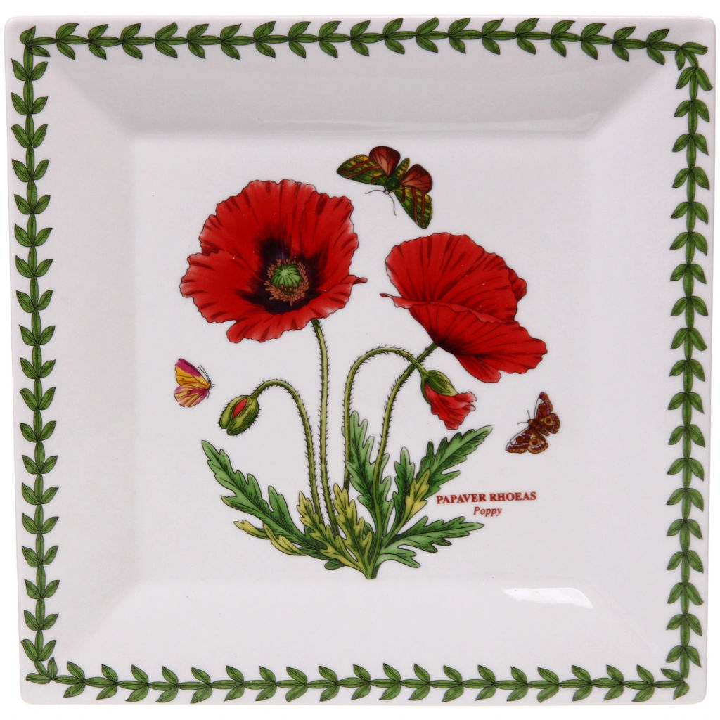 Тарелка керамическая "Цветочная грация" 25*25см, маки