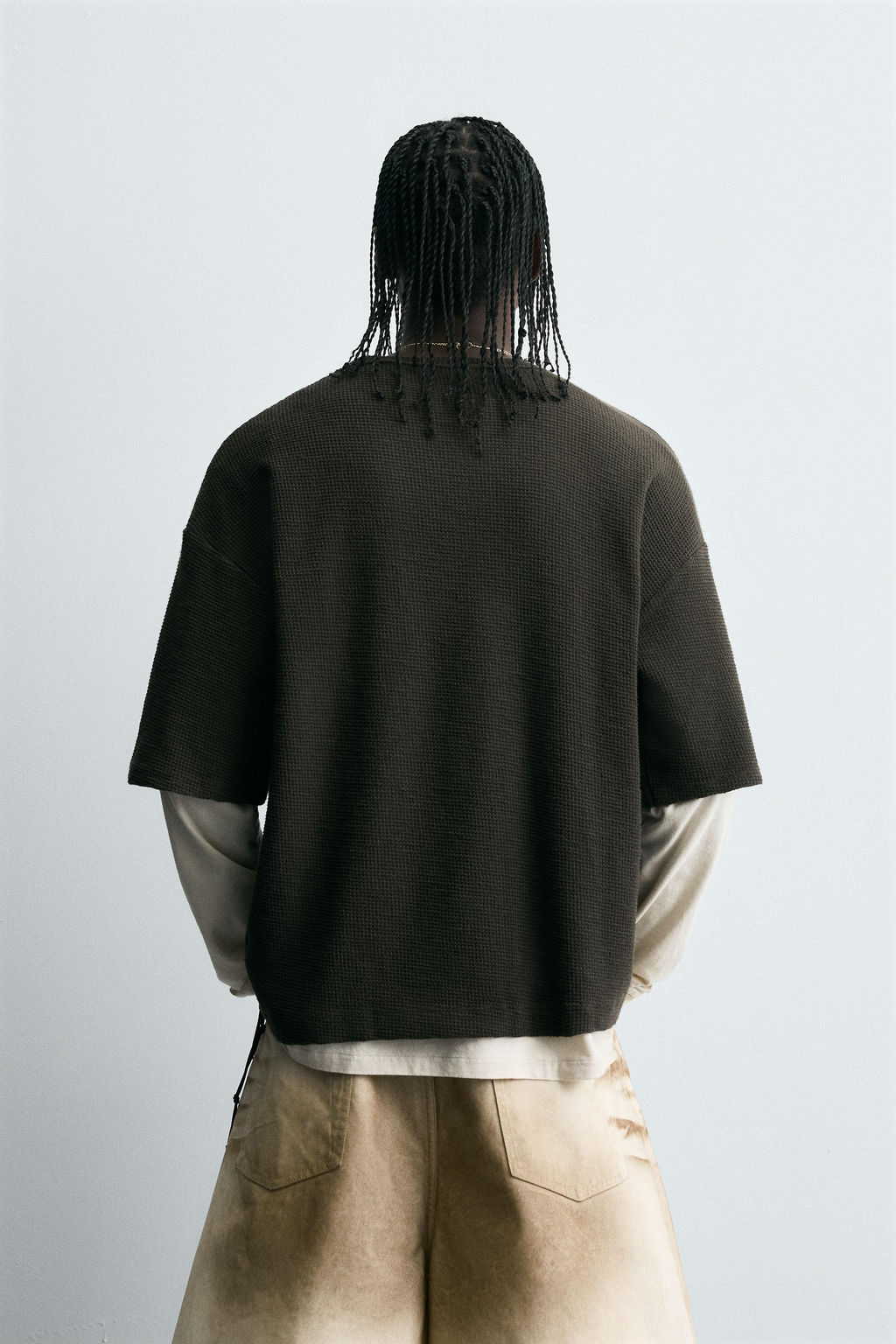 CONTRAST PRINT KNIT T-SHIRT - Zara фото 3