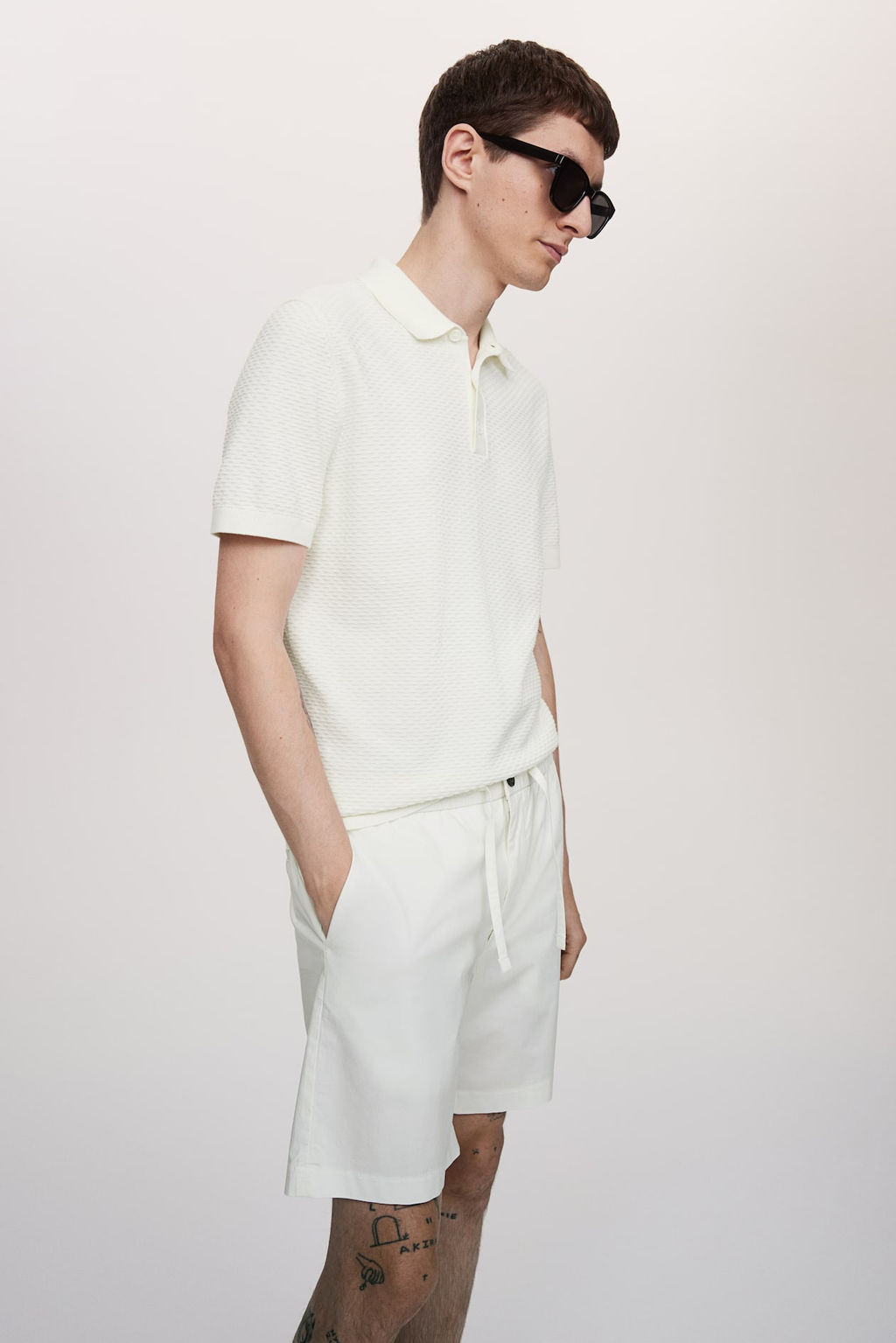 Polo en punto texturizado Slim Fit - H&m фото 5