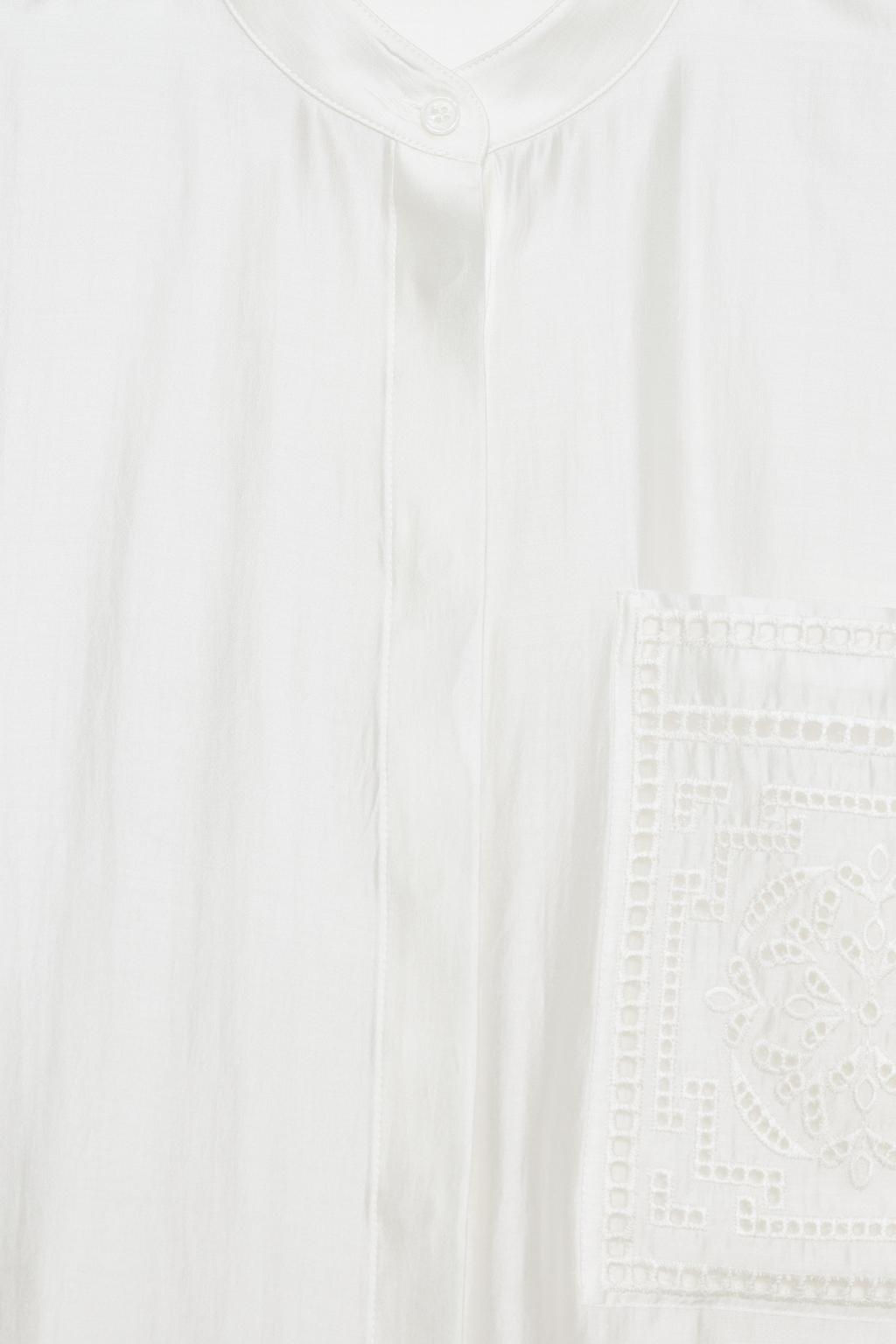CAMISA BOLSILLO BORDADO ZW COLLECTION / Blanco - Zara фото 13
