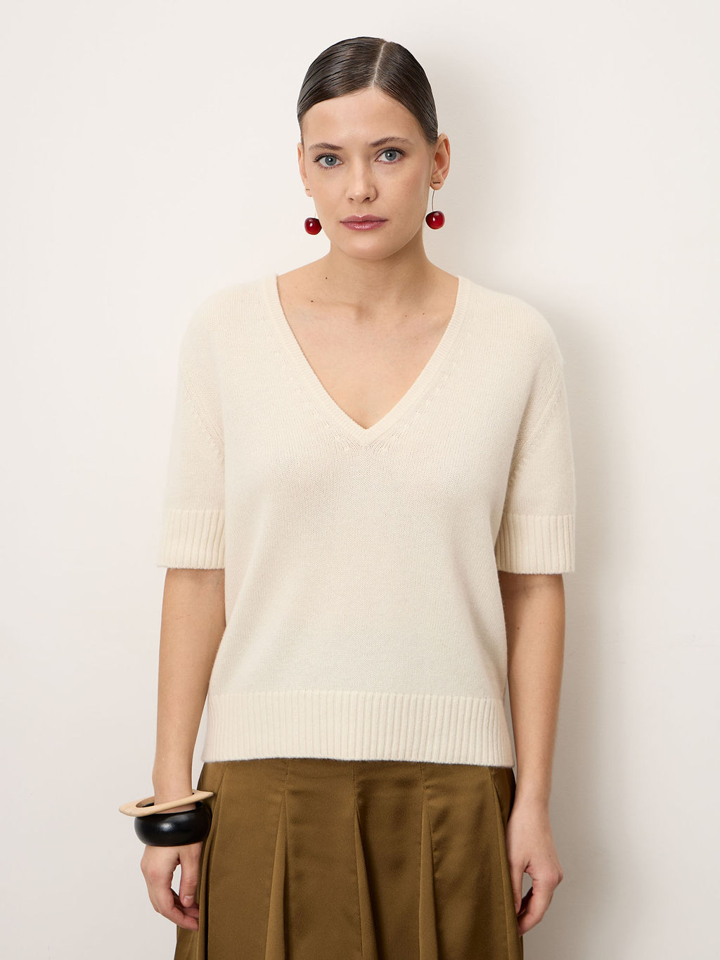 Джемпер женский из кашемира 3060 кремовый